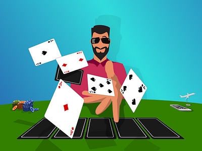 Poker Face drawing illustration poker poker face vector