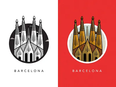 Sagrada Familia barcelona city europe illustration illustrator ireland irish sagrada familia spain