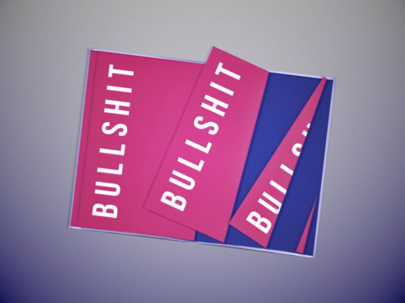 Everything is Bullsh@#! animation bullshit flip message motion