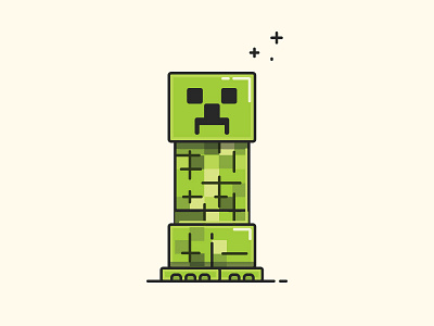 Creepy creep fun illustration minecraft