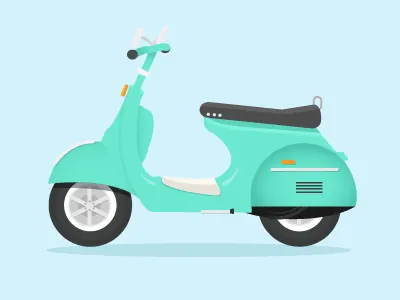 Scoot cycle green mint scooter transport vespa vintage