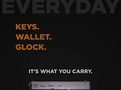 Keys, Wallet, Glock black fun glock orange