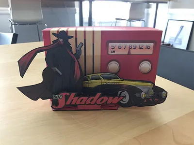 The Shadow Radio dieselpunk illustration paper radio the shadow