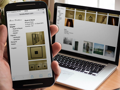 Personal Portfolio - Bora Türkkan desktop exhibitions mobile porfolio responsive sculpture ui ux