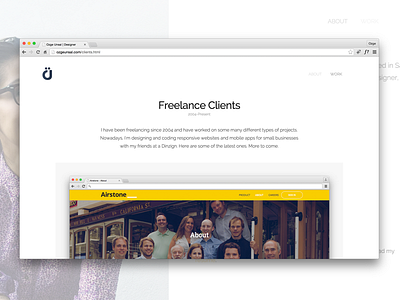 Portfolio Live flat menu minimal portfolio responsive web website