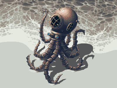 Stranded illustration pixel pixelart