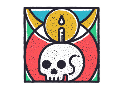 Style exploration candle icon icon design illustration skull vector