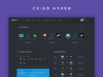 CS:GO Hyper bets betting clean counter strike cs csgo dark flat games