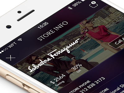 Fashion Store App dark fashion ferragamo ios7 ios8 ui mobile uiux iphone6 ux