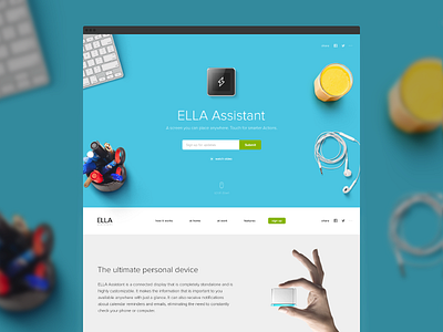 ELLA Sneak Peek assistant device display fresh gadget internetofthings iot landing productivity