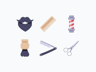 Barber Shop barber shop beard comb cut haircut icons scissors shave trim