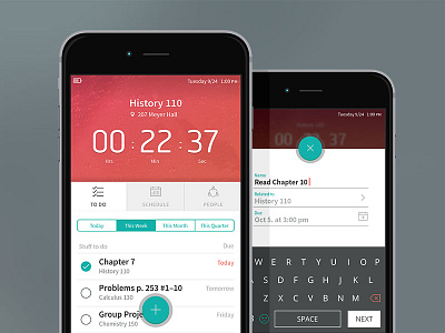 Student Schedule 2 mobile schedule student to do ui design