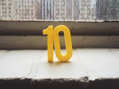 T-10 Days 3d print chicago gritty love numbers numerals photography ten type window