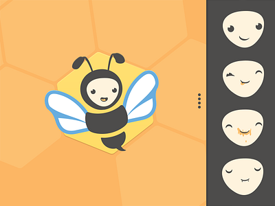 Bee bee character logo logotype pchelka