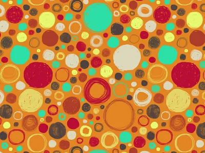 Orange Dot Pattern dots illustration magenta mario orange pattern polka dots teal zucca