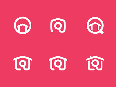 Real estate logo home house icon logo loupe mark realstate search wip