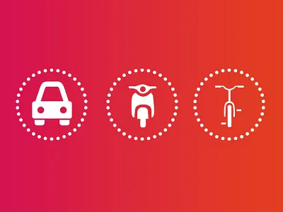 Fun Icons Transport ana rebeca perez bike buttons car icon icons motor motorcycle pictograph set ui user interface