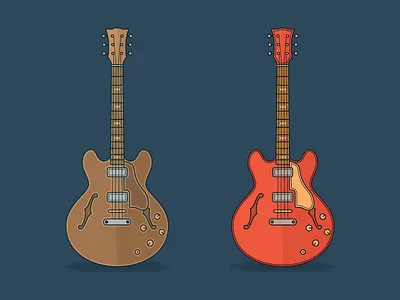 Guitar. Flat icons flat guitar icon instrument music musical rock style vector