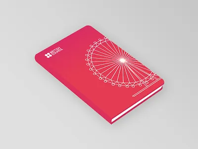Notebook cover cover design illustration london eye notebook vector