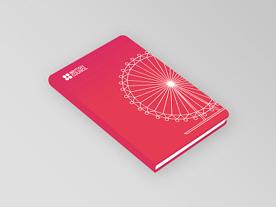 Notebook cover cover design illustration london eye notebook vector