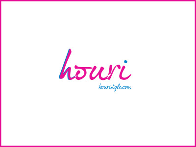 Houri business company design fashion identity logo moda pink tasarım