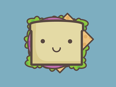 Sammy Sandwich adobe ai cheese ham happy illustration lettuce sandwich tasty tomato