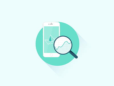 Mobile App Analytics analytics app flat illustration liquid mobile