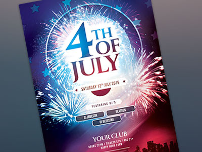 4th July Flyer 4th july american firework fireworks graphicriver independence independence day labor day memorial day night poster template