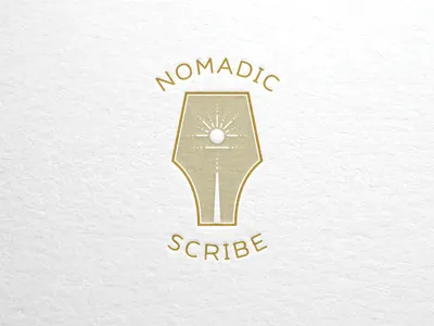 Nomadic Scribe Logo branding design graphic design illustration logo
