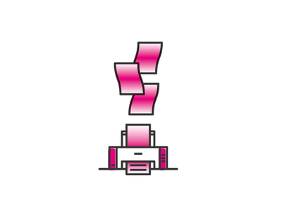 Printer gradient lineart magenta printer