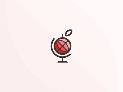 Apple Globe apple eco education fruit globe icon leaf logo planet school smart sphere