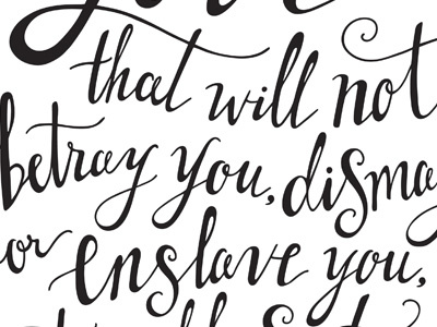 Love Will Set You Free calligraphy custom hand lettering ink drawing quote song lyric typography wedding