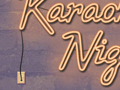Karaoke Night bar karaoke neon nightclub orange sign