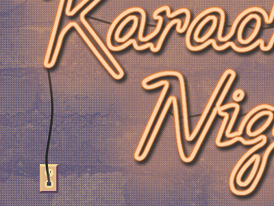 Karaoke Night bar karaoke neon nightclub orange sign