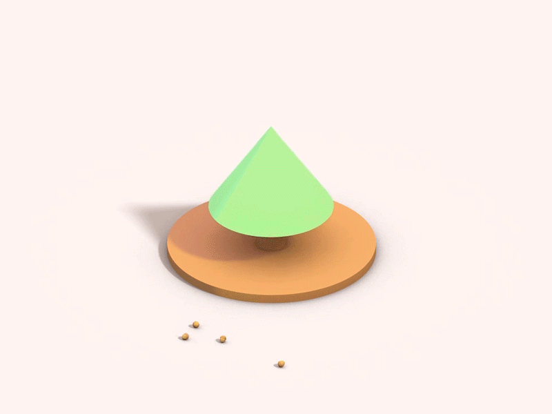 Acorns! 3d animation cinema4d jiggle