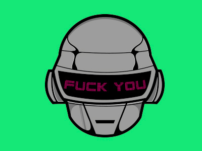Daftpunk daftpunk face fuckyou illustration music synth vector