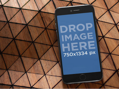 iPhone 6 Mockup Template Over a Geometric Background apple iphone 6 mockup template mockup generator online marketing tools responsive websites