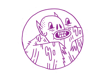 Vamp Teen illustration purple teen vampire