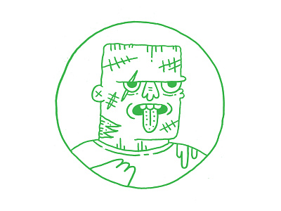 Franky Stein frankenstein green illustration monster zombie