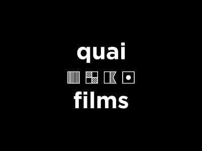 quai films black boat design dock flag gotham logo movies simple white