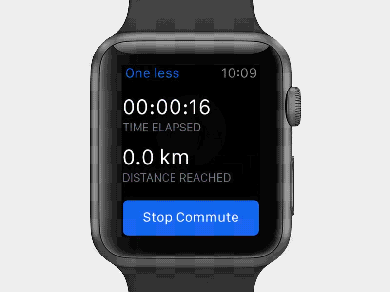 Oneless Watch Animation app apple watch bike blue cycling ios oneless website