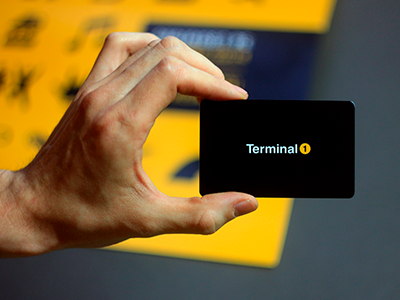 Terminal 1 VIP card airport card hand helsinki helvetica nightclub party pilot plane poster sky stuardess