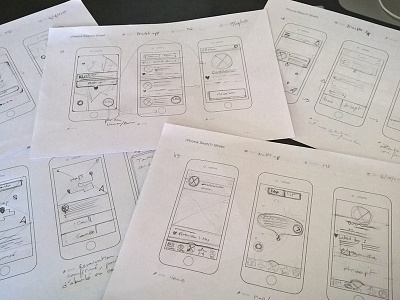 Work in progress app draft iphone sketch ux wireframe