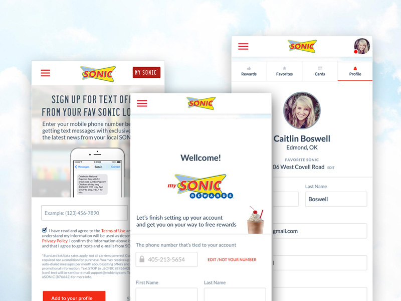 Sonic Drive-in Mobile Onboarding by Zachary Foster on Dribbble