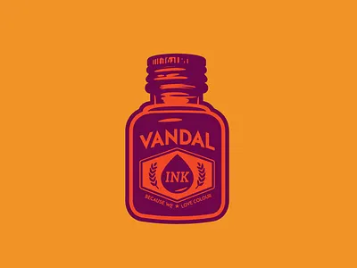 Ink bottle design graffiti graphic illustration ink vandal vintage