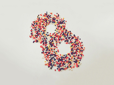 T-8 Days dessert food love numbers numerals photography sprinkles sugar type