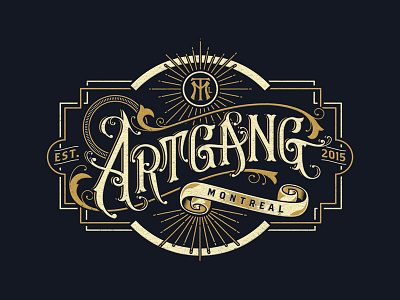 Art Gang Montreal artgang crest handlettering lettering logo montreal