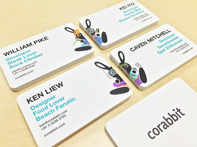 Business Cards business card corabbit rabbit
