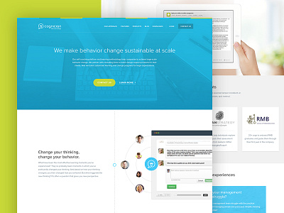 Cognician Marketing Site clean colourful design isoflow marketing ui ux web website
