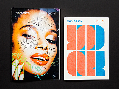 Slanted Special Edition Riso Booklet 25 × 25 & Photo Essay Paris magazine paris photography slanted typedesign typography